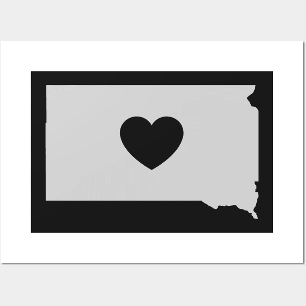 South Dakota Love Heart Wall Art by helloshirts